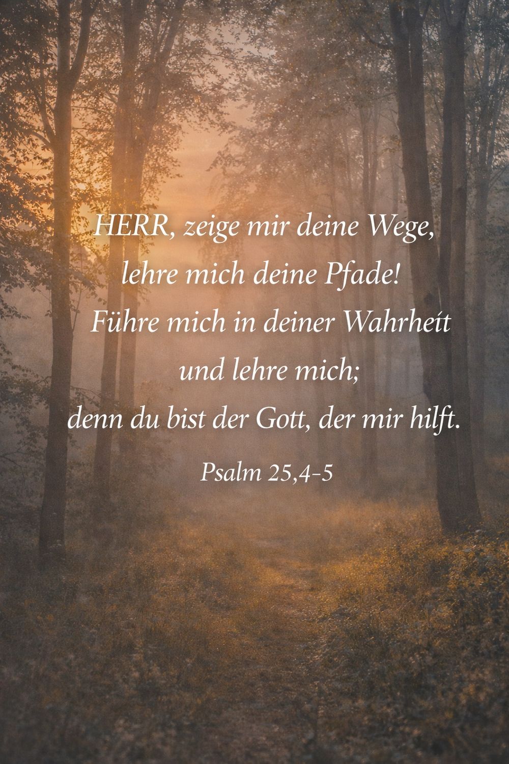 Psalm 25,4-5 — KI-generiertes Bild