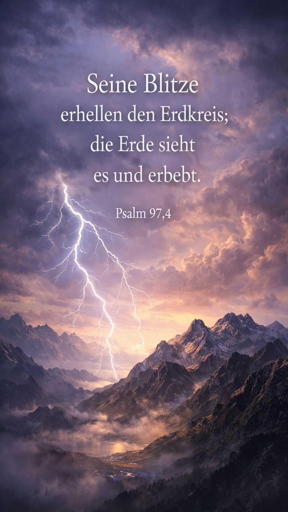 Psalm 97,4 — KI-generiertes Bild