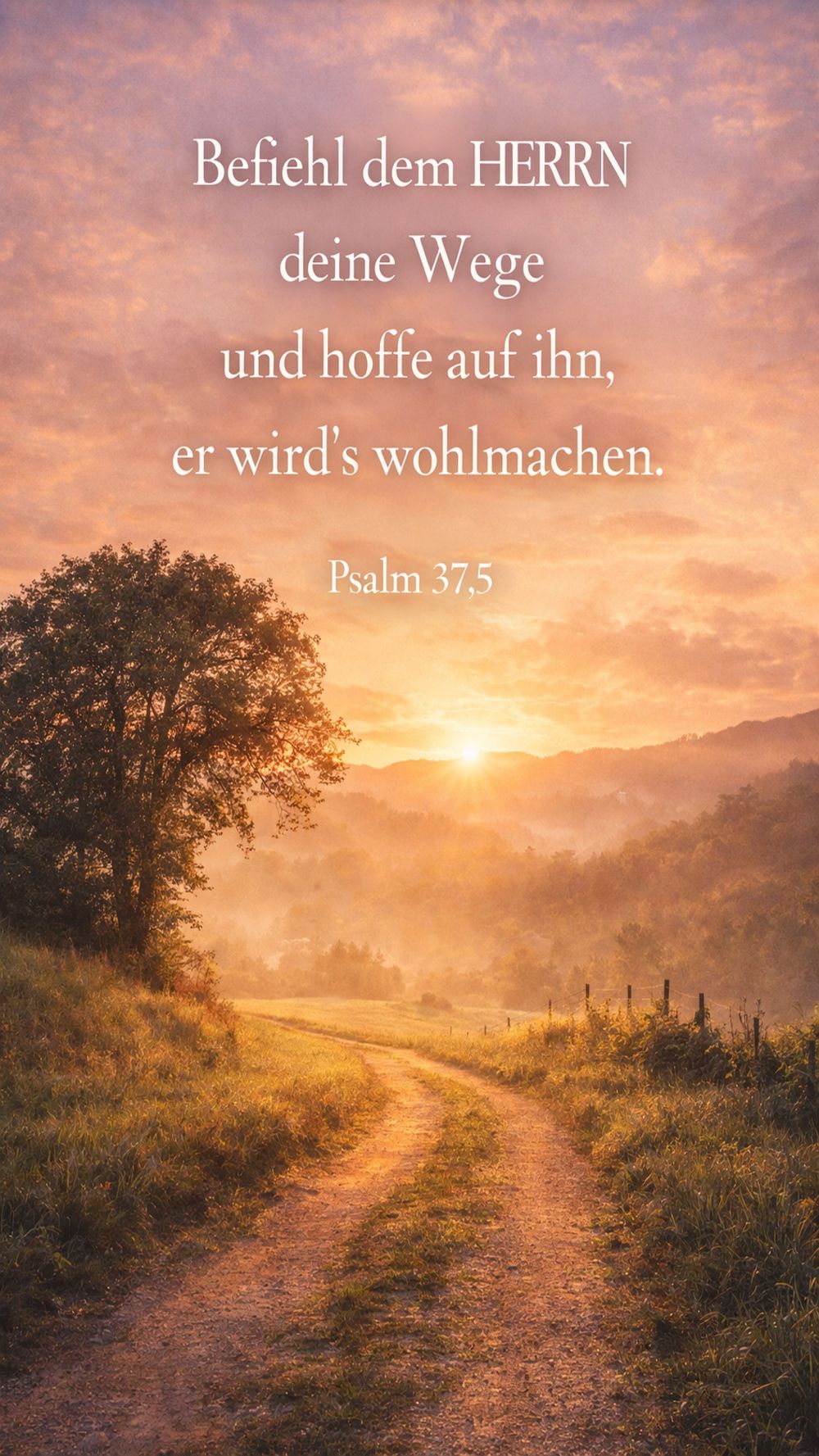 Psalm 37,5 — KI-generiertes Bild