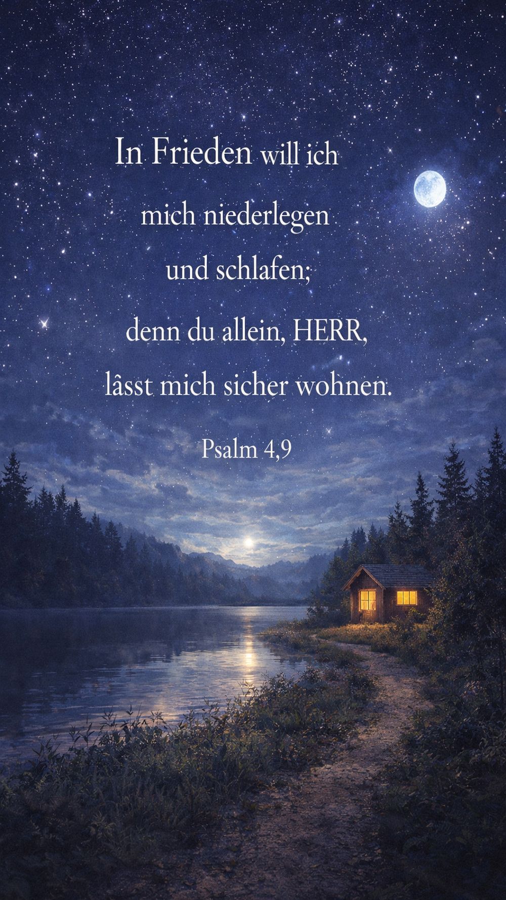 Psalm 4,9 — KI-generiertes Bild
