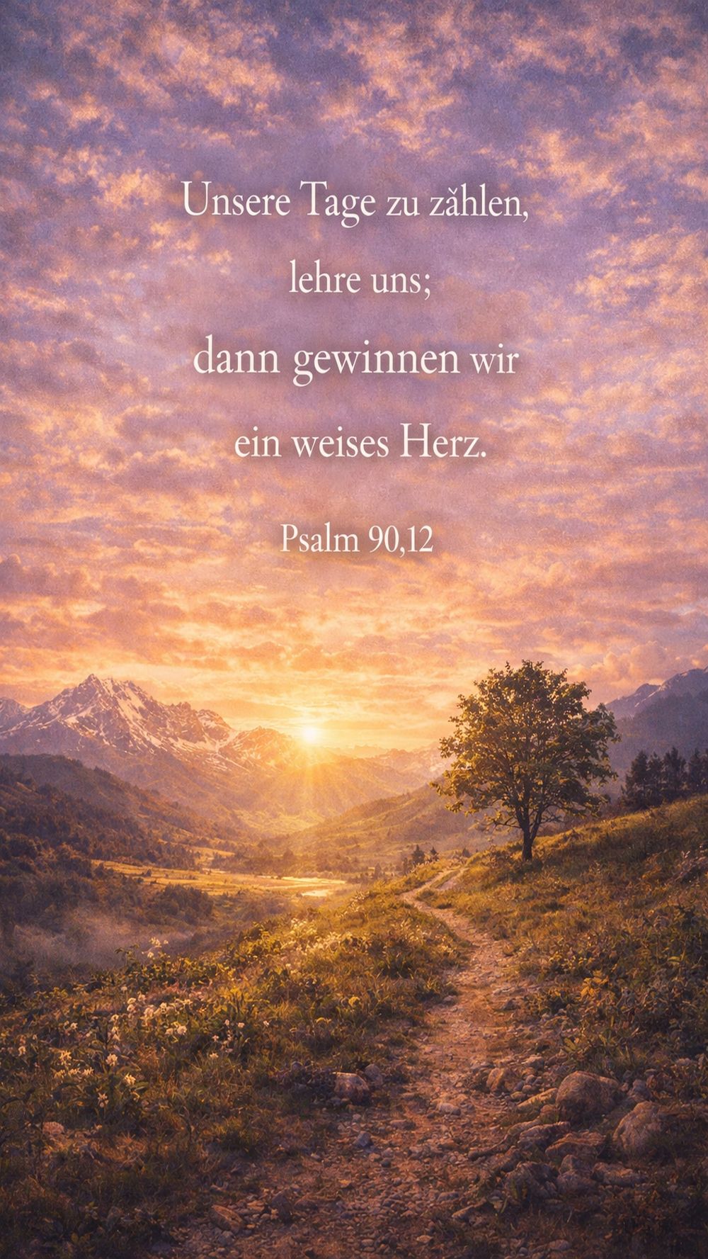 Psalm 90,12 — KI-generiertes Bild