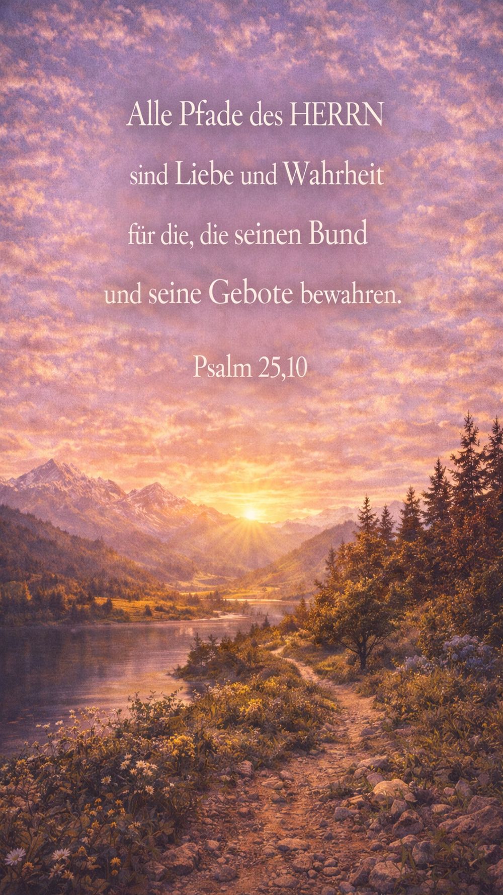 Psalm 25,10 — KI-generiertes Bild