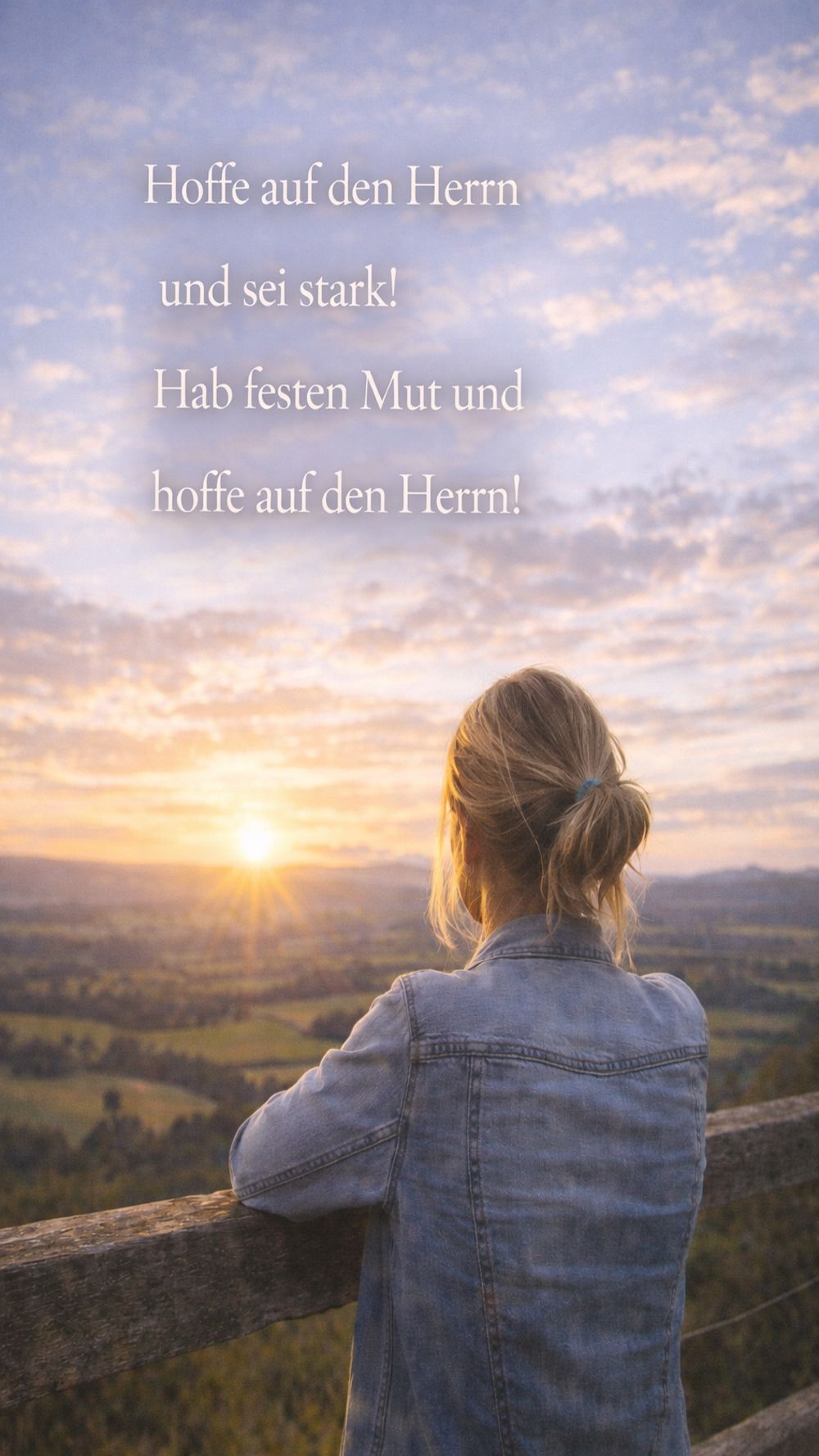 Psalm 27,14 — KI-generiertes Bild