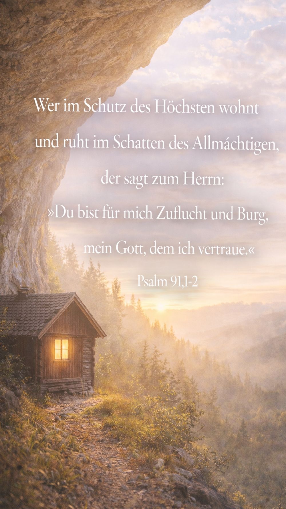 Psalm 91,1-2 — KI-generiertes Bild