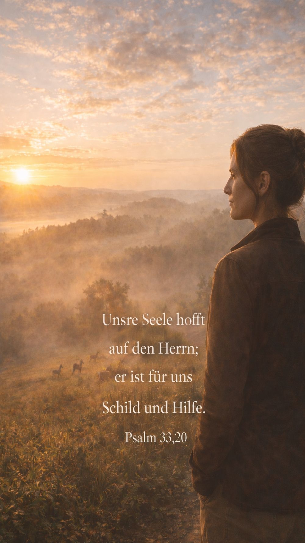 Psalm 33,20 — KI-generiertes Bild