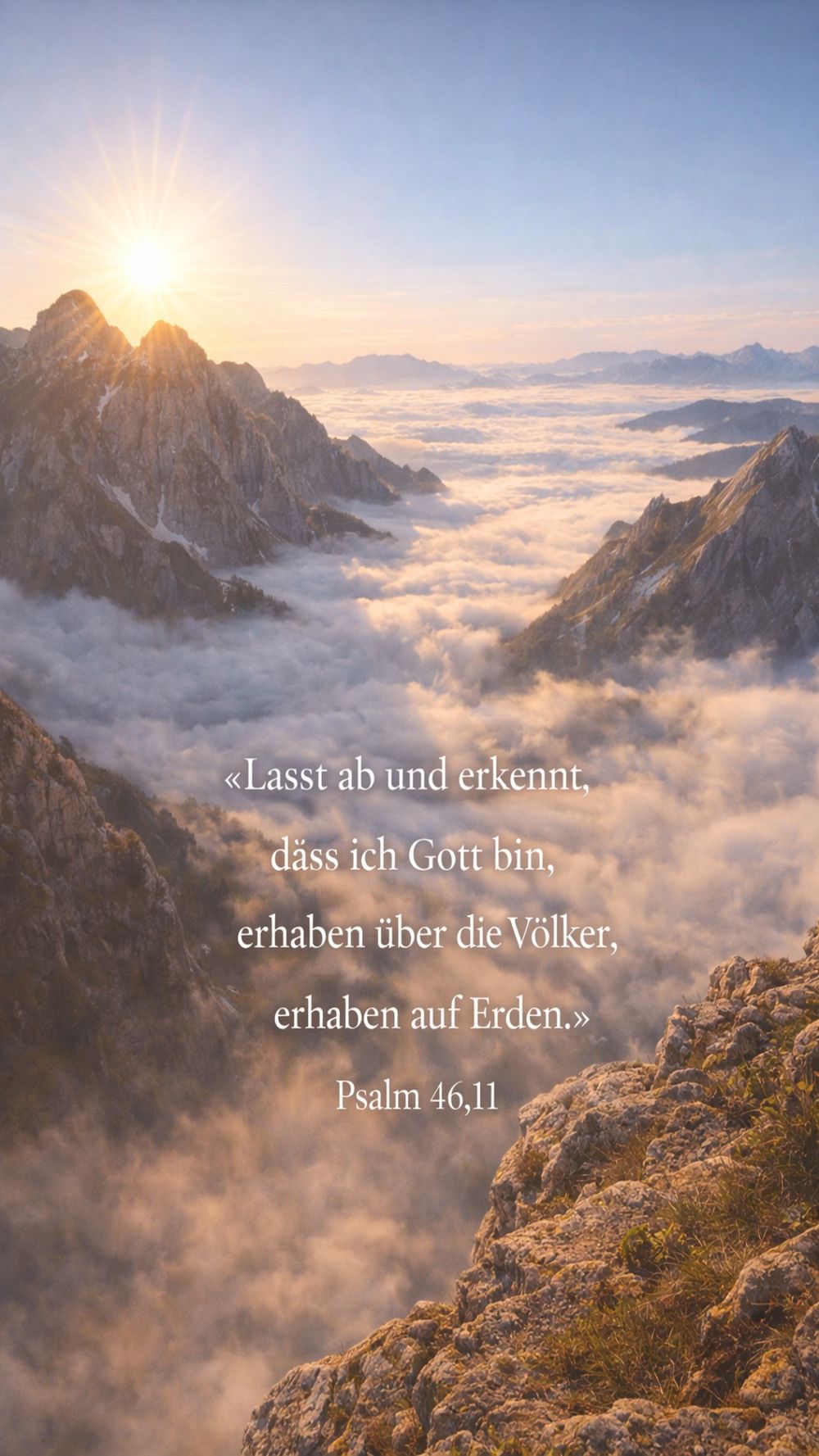 Psalm 46,11 — KI-generiertes Bild