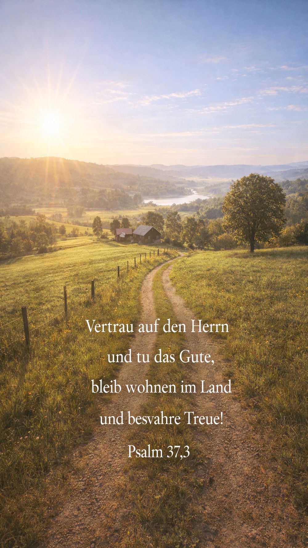 Psalm 37,3 — KI-generiertes Bild