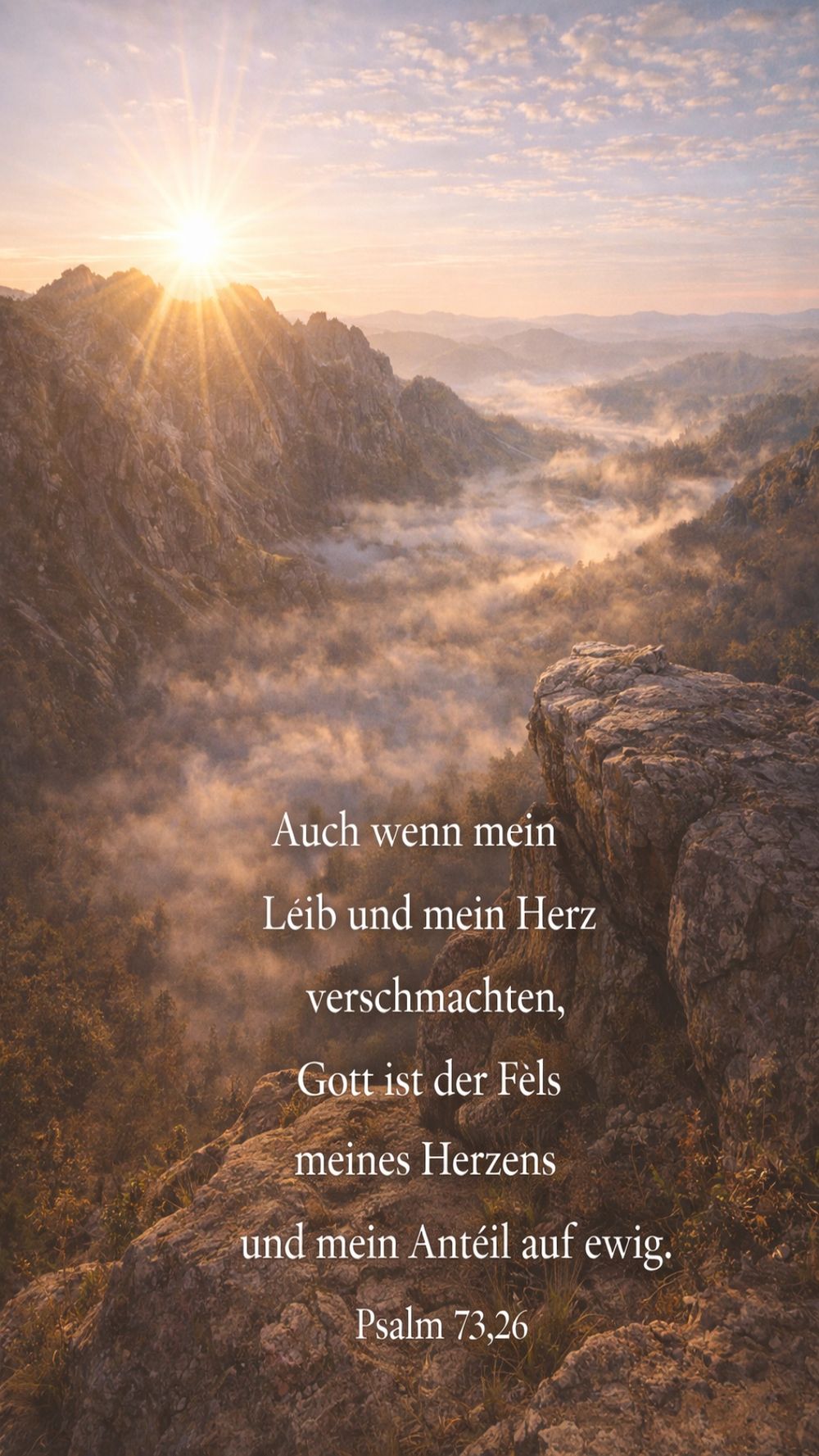 Psalm 73,26 — KI-generiertes Bild
