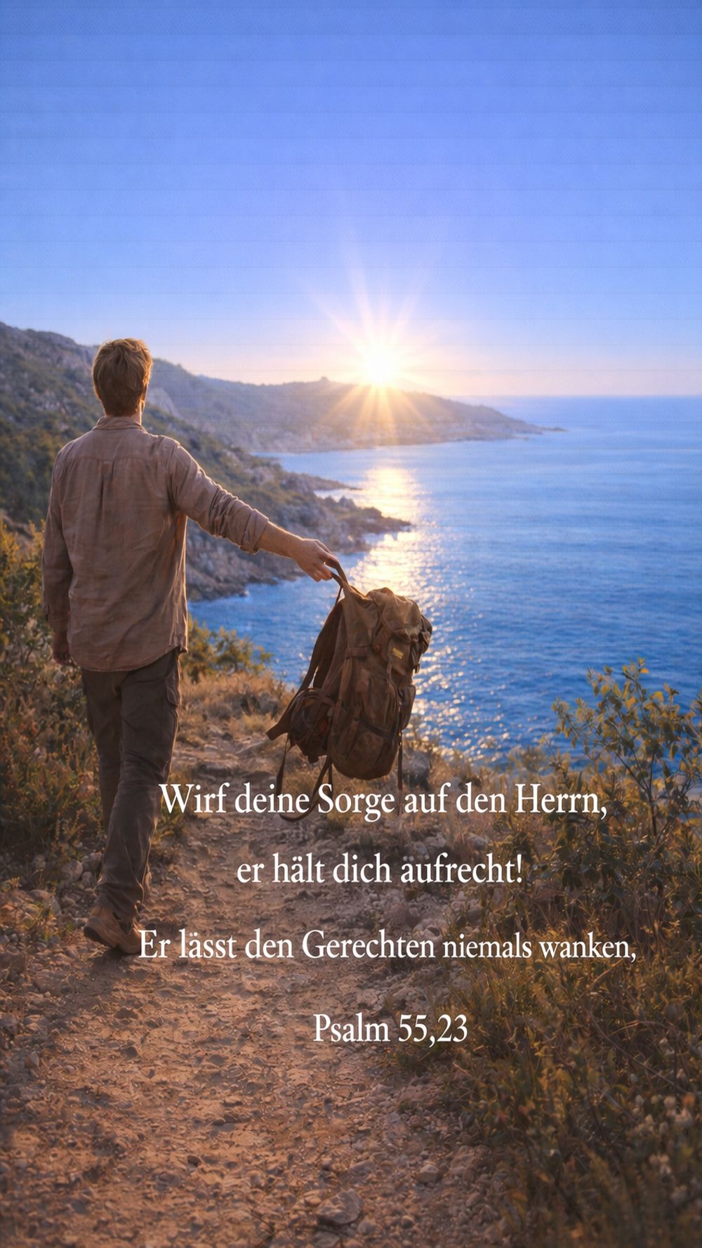 Psalm 55,23 — KI-generiertes Bild
