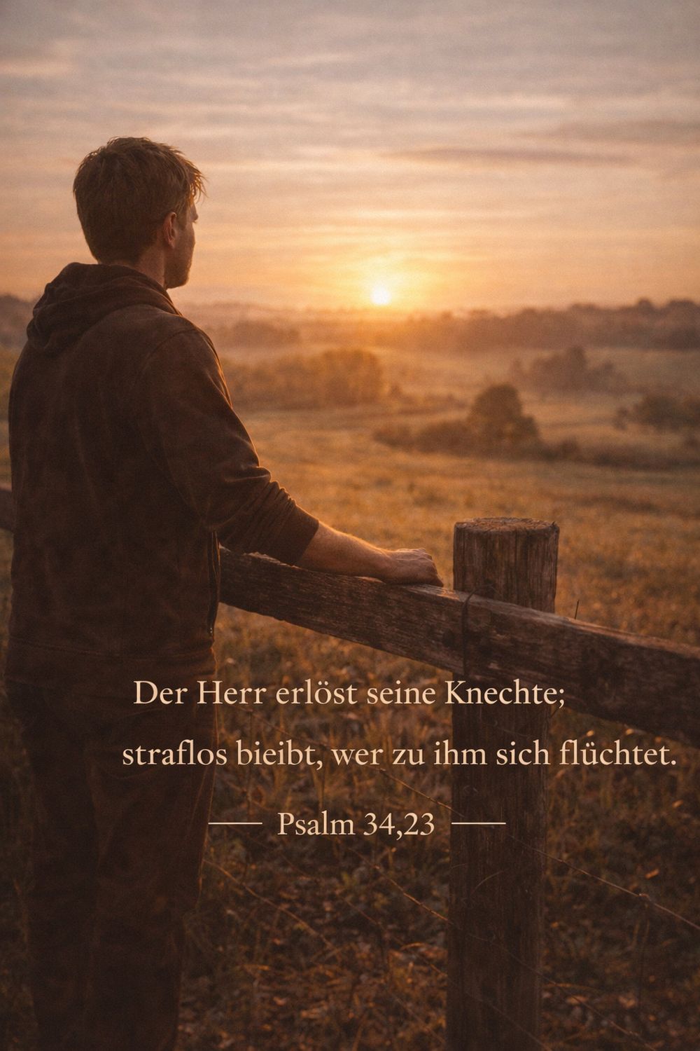 Psalm 34,23 — KI-generiertes Bild