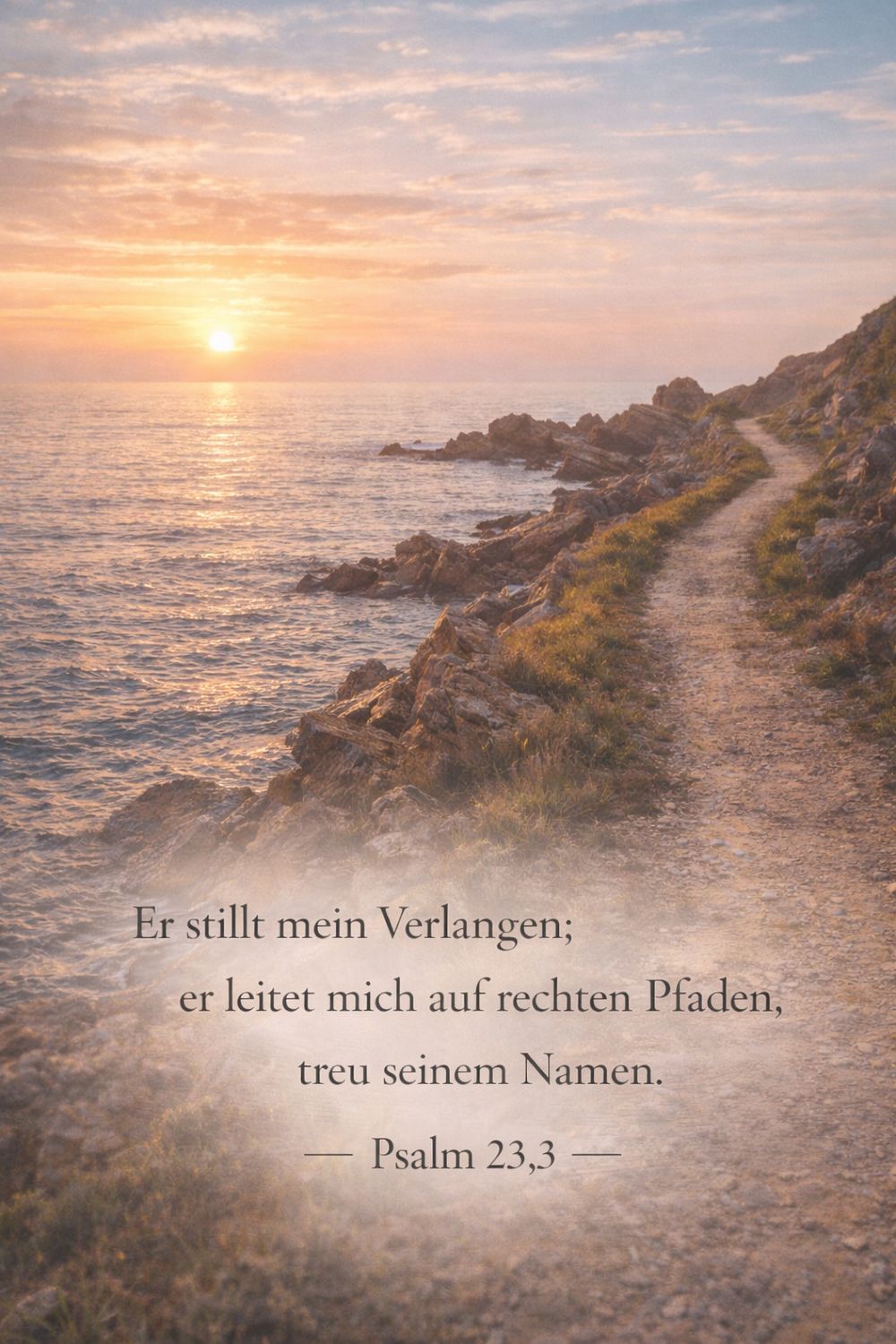 Psalm 23,3 — KI-generiertes Bild