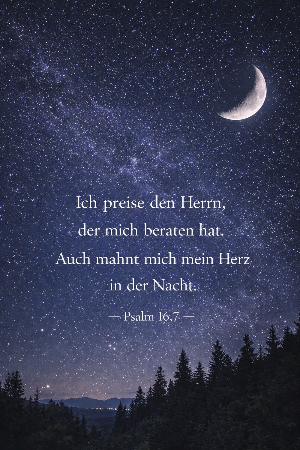Psalm 16,7 — KI-generiertes Bild