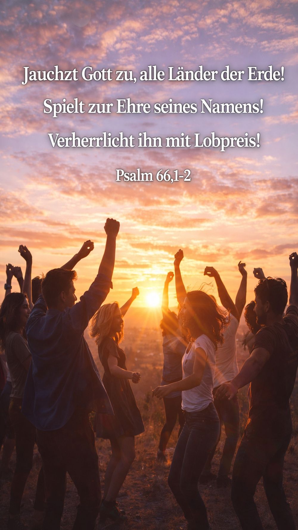 Psalm 66,1-2 — KI-generiertes Bild