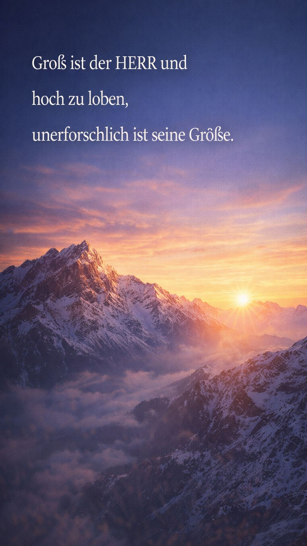 Psalm 145,3 — KI-generiertes Bild