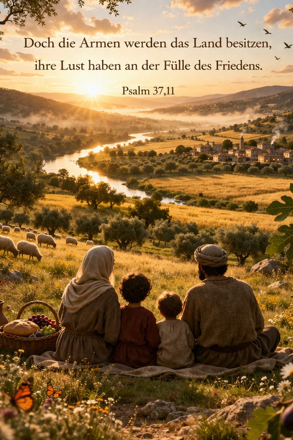 Psalm 37,11 — KI-generiertes Bild