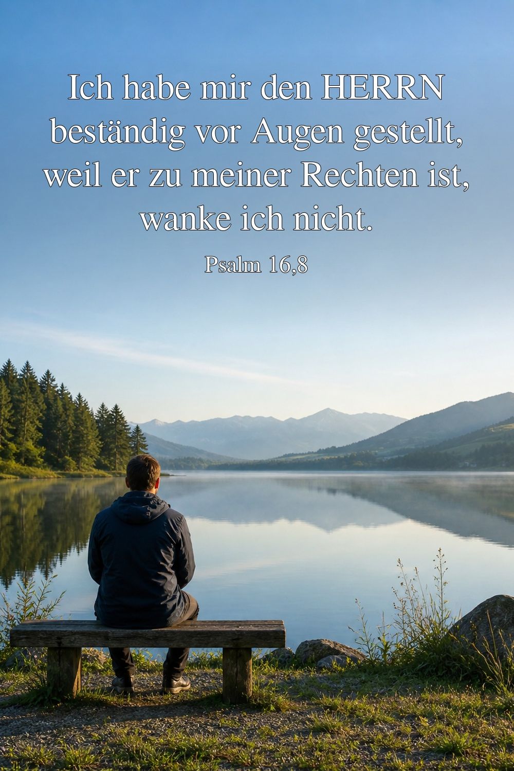 Psalm 16,8 — KI-generiertes Bild