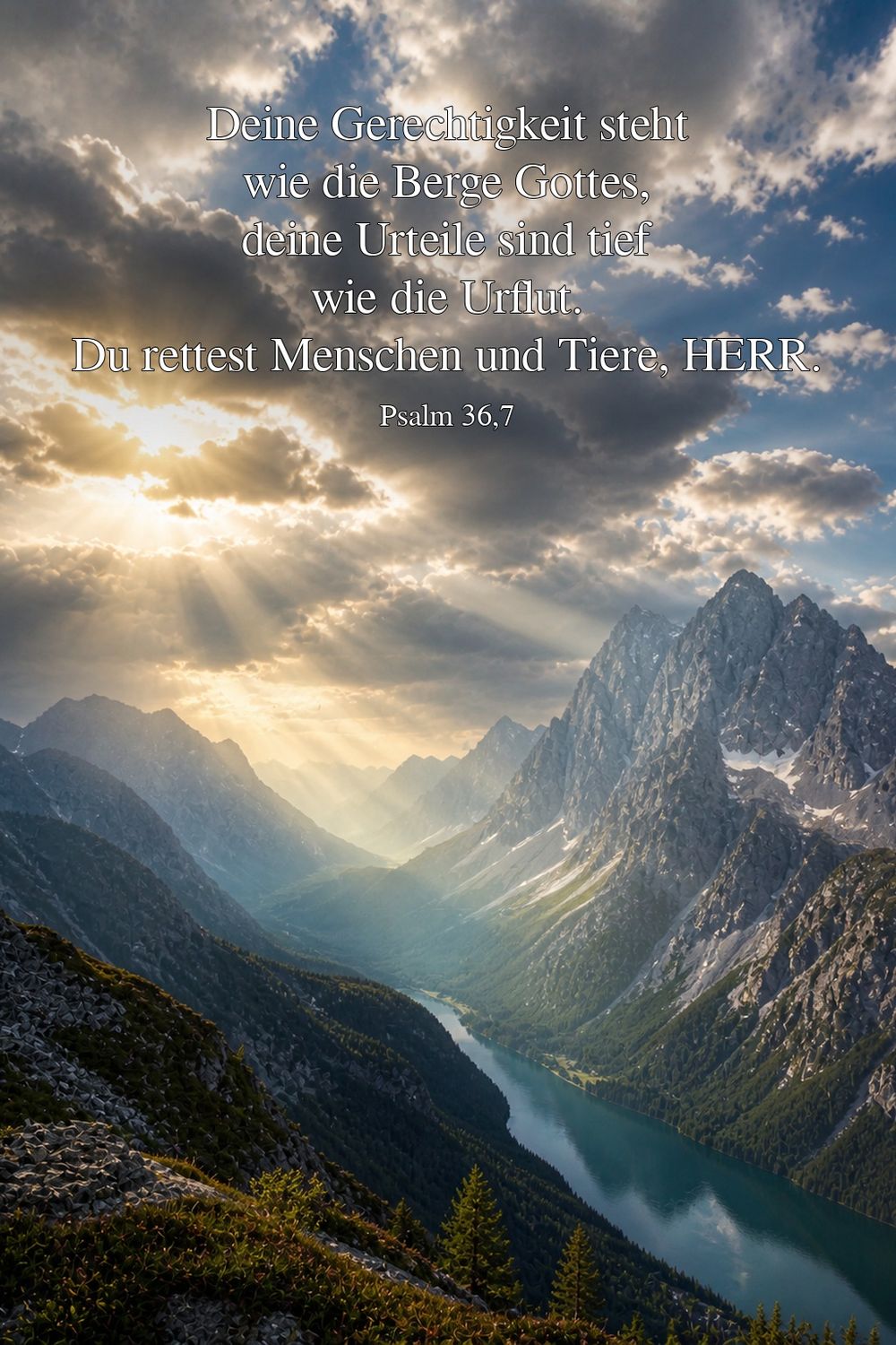 Psalm 36,7 — KI-generiertes Bild