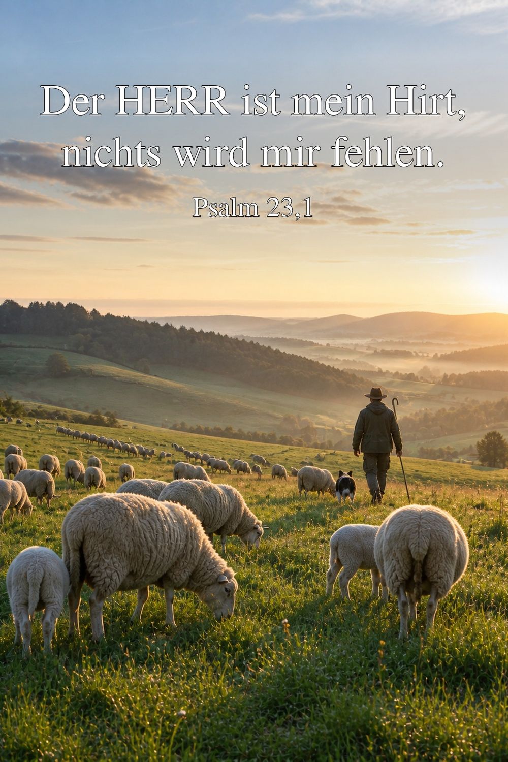 Psalm 23,1 — KI-generiertes Bild