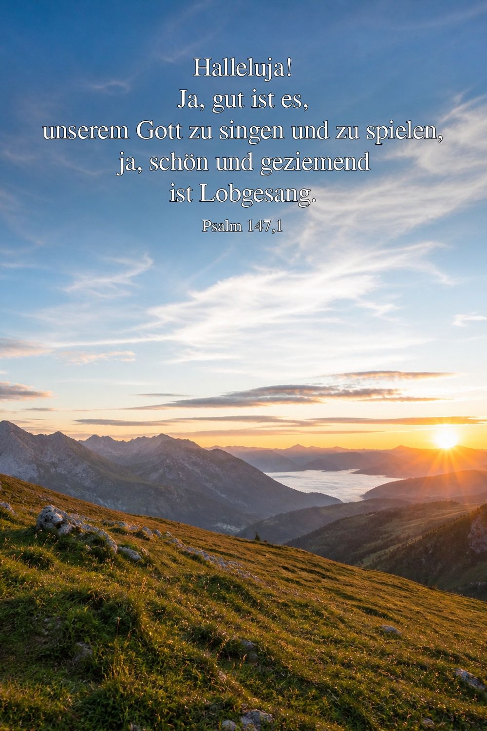 Psalm 147,1 — KI-generiertes Bild