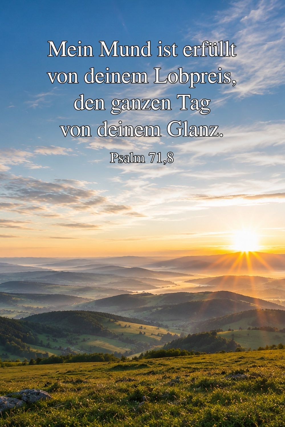 Psalm 71,8 — KI-generiertes Bild