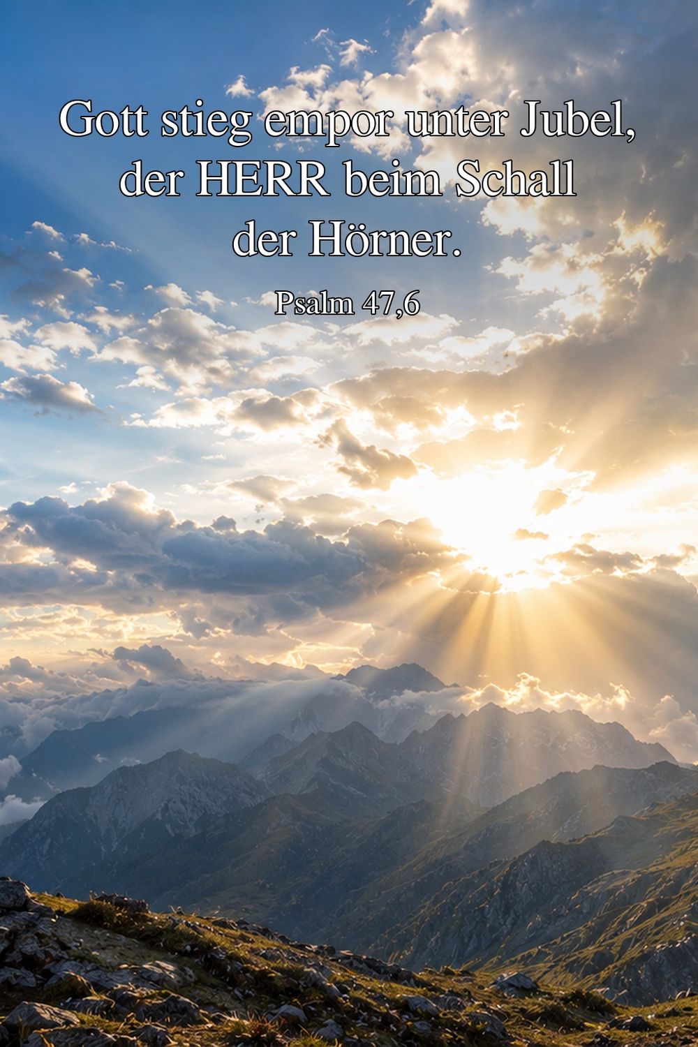 Psalm 47,6 — KI-generiertes Bild