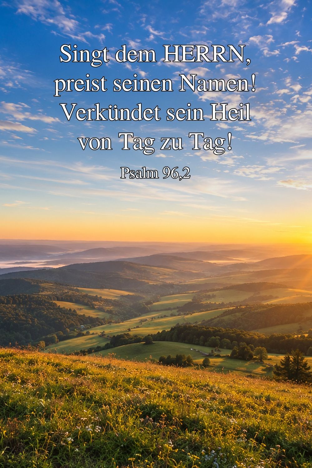 Psalm 96,2 — KI-generiertes Bild