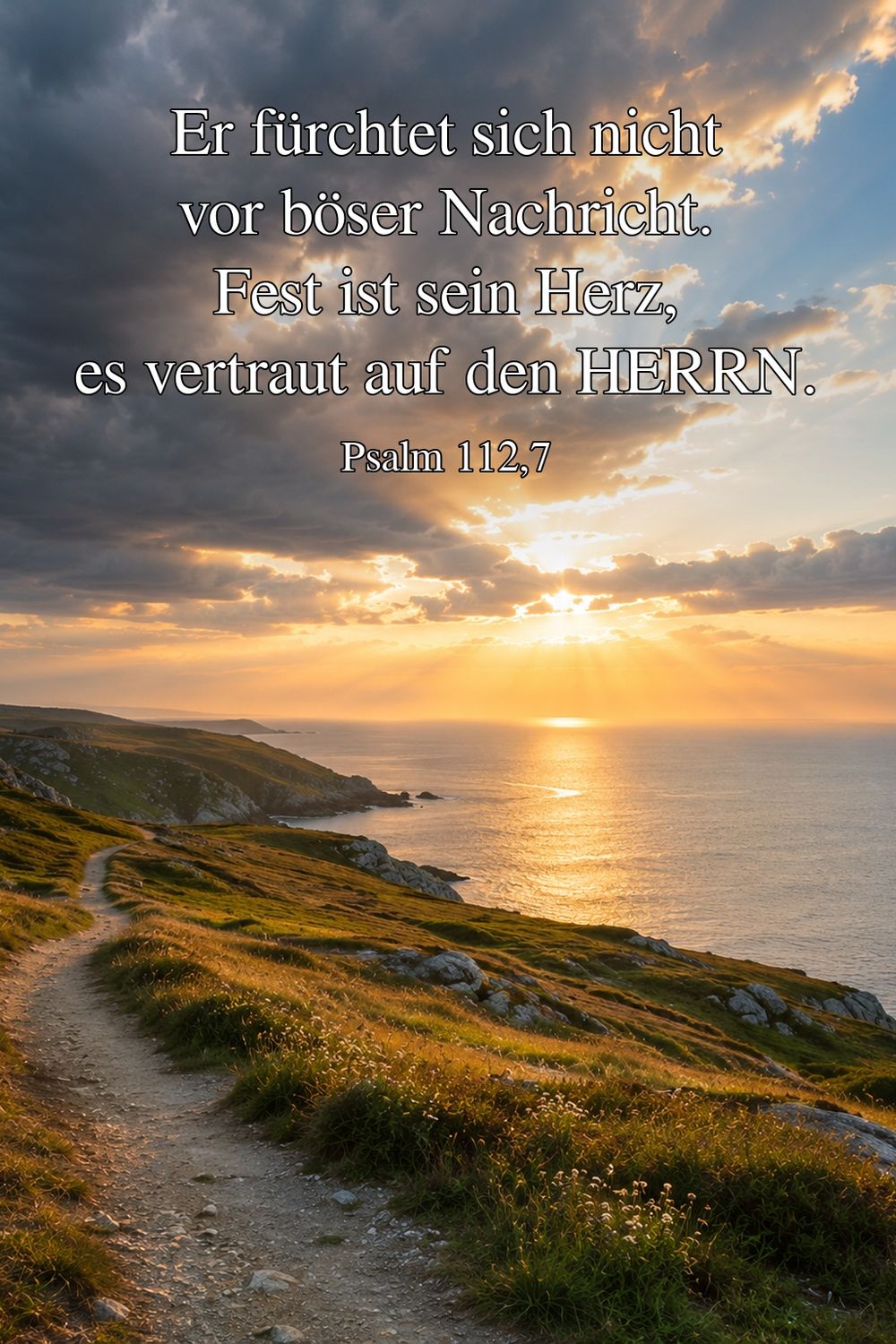 Psalm 112,7 — KI-generiertes Bild