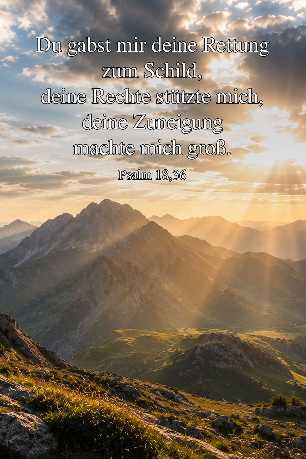 Psalm 18,36 — KI-generiertes Bild