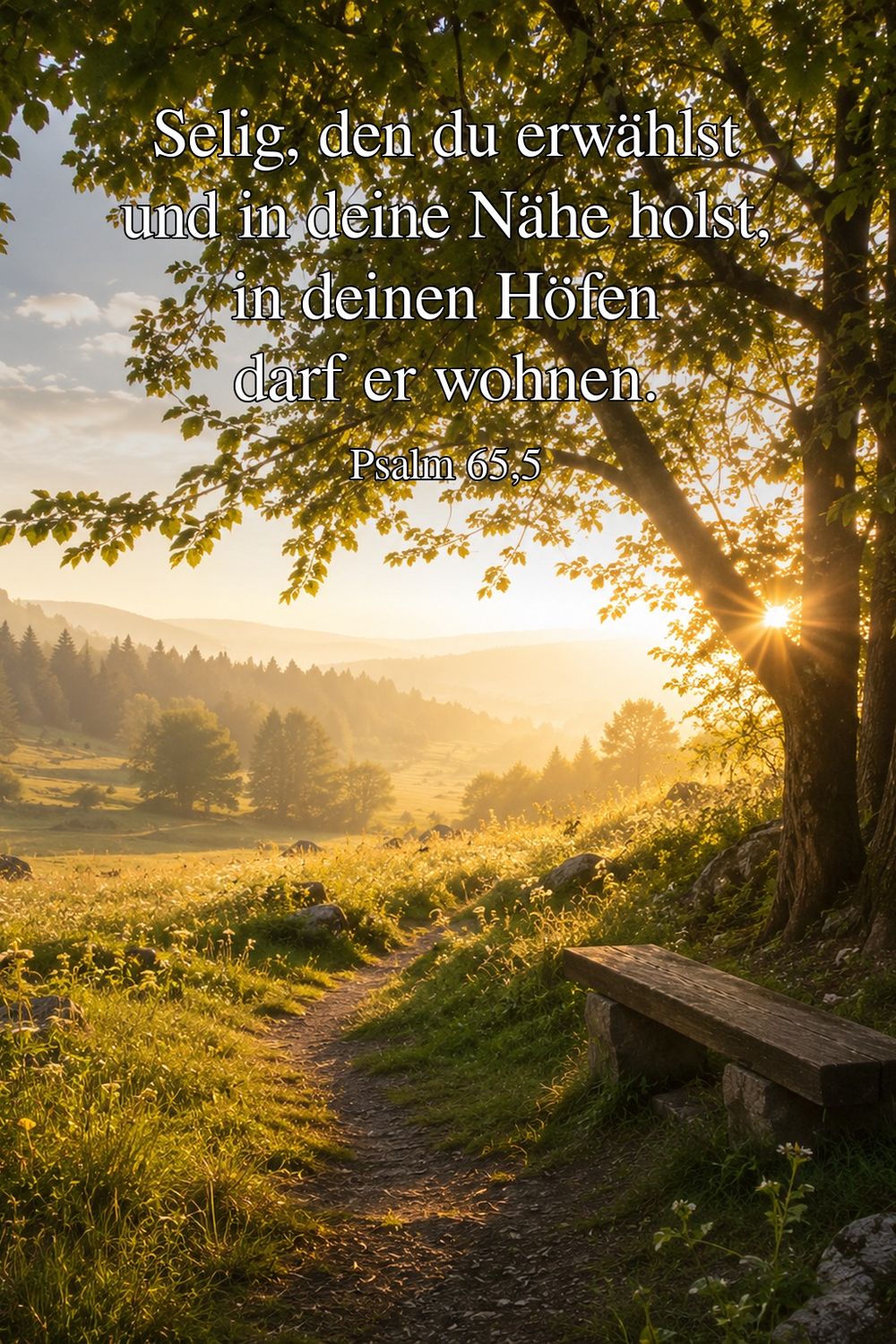 Psalm 65,5 — KI-generiertes Bild