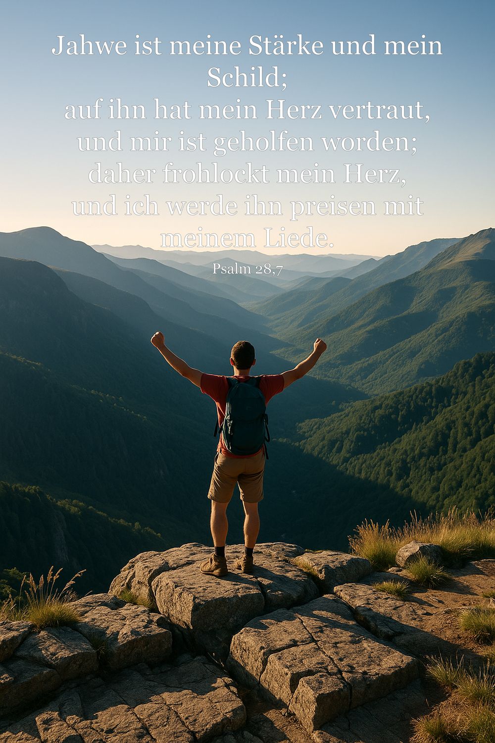 Psalm 28,7 — KI-generiertes Bild