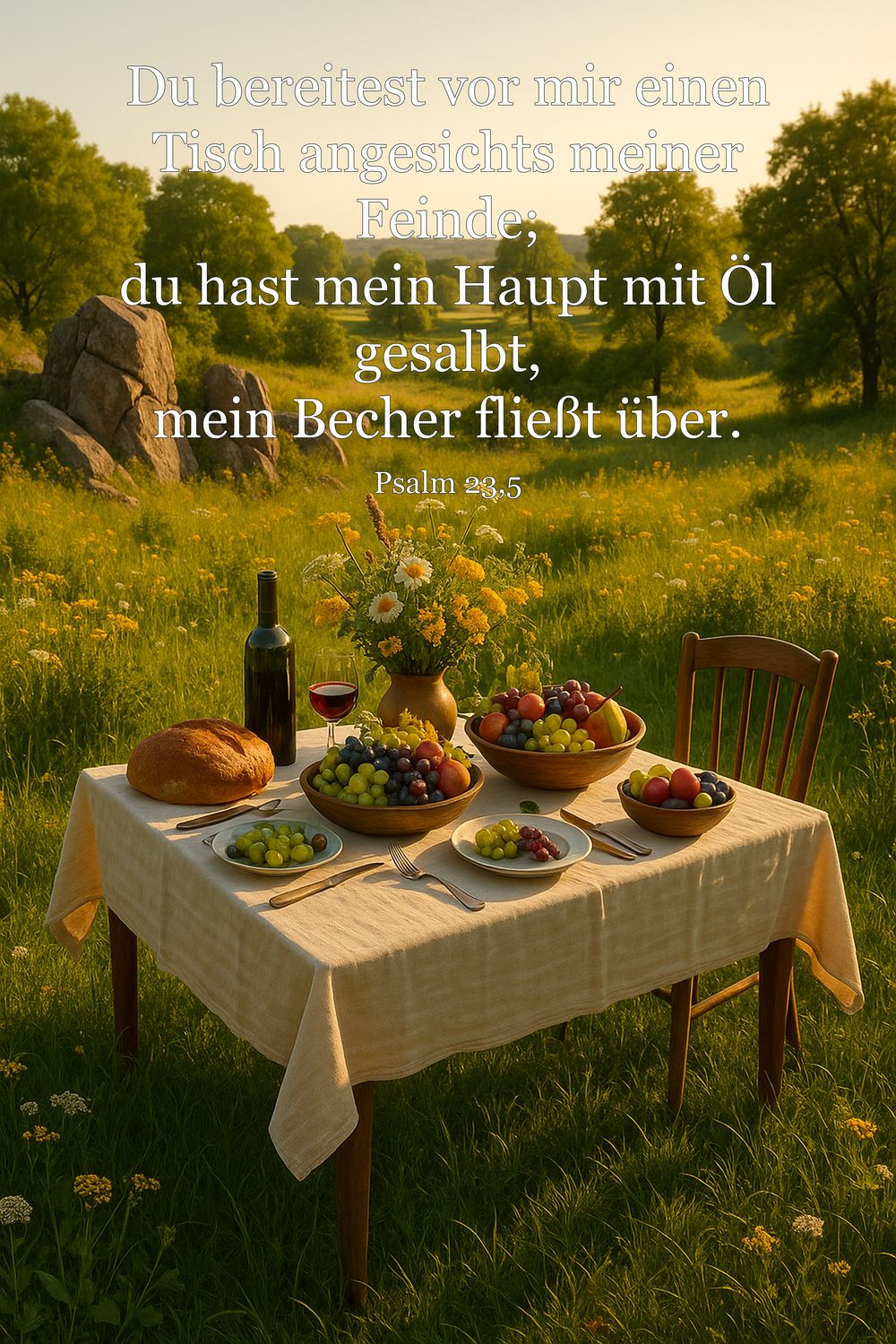 Psalm 23,5 — KI-generiertes Bild
