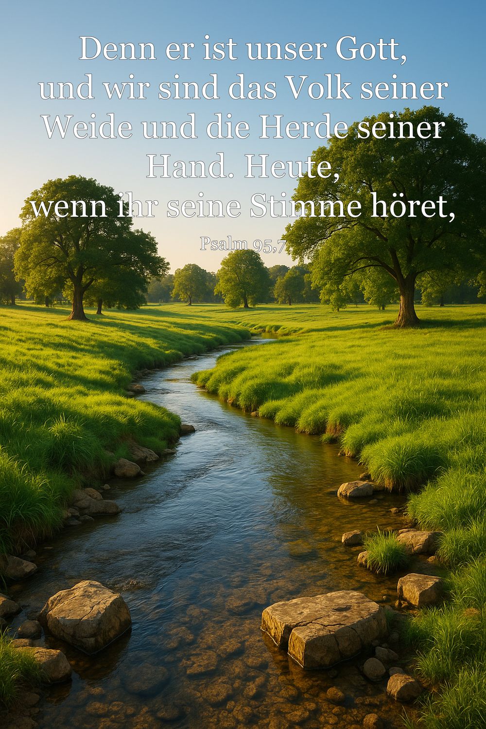 Psalm 95,7 — KI-generiertes Bild