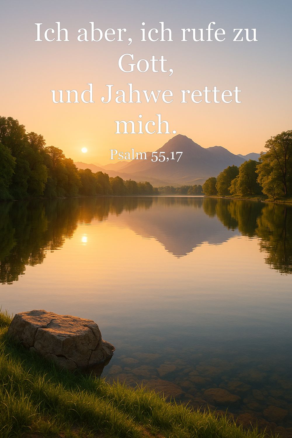 Psalm 55,17 — KI-generiertes Bild