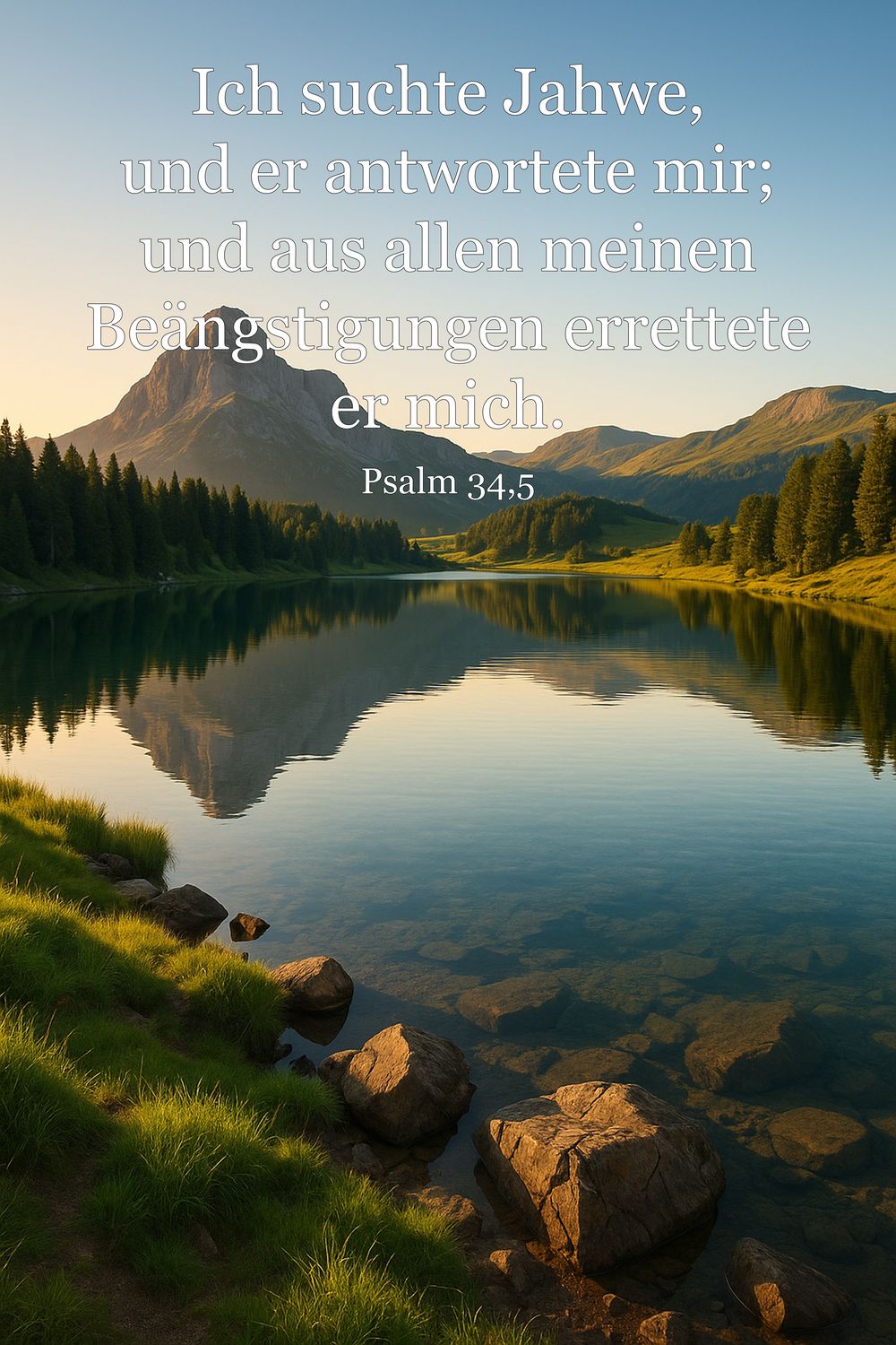 Psalm 34,5 — KI-generiertes Bild