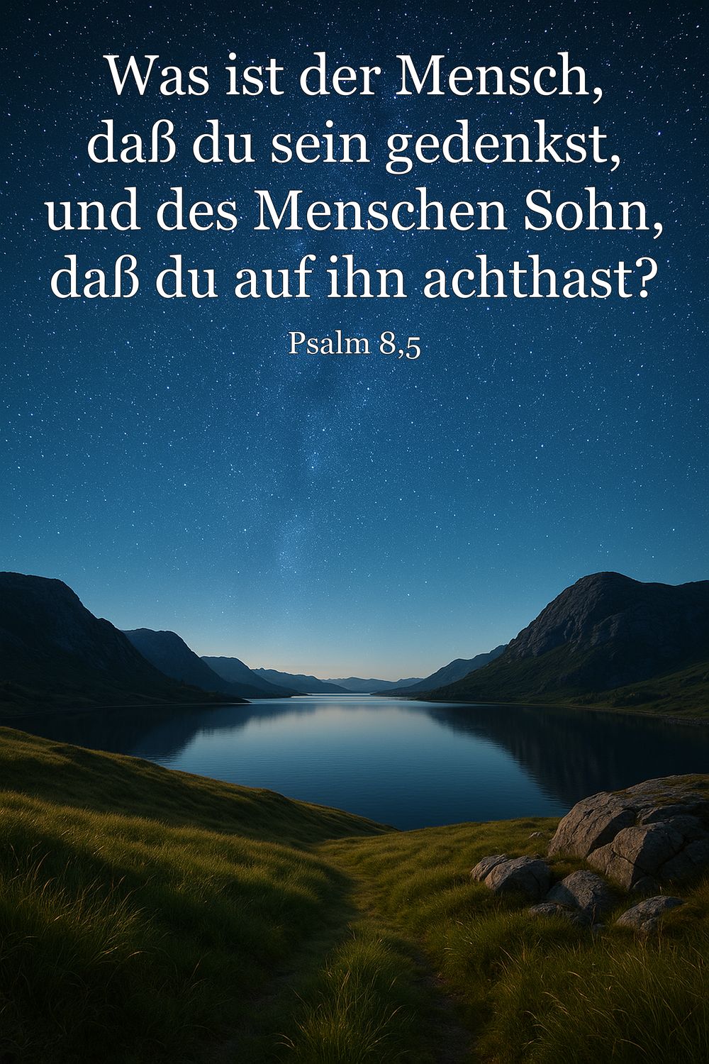 Psalm 8,5 — KI-generiertes Bild