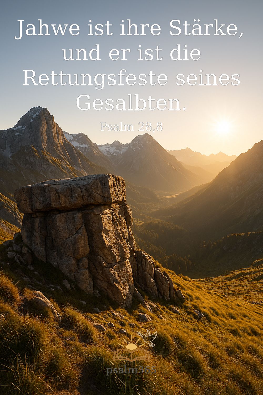 Psalm 28,8 — KI-generiertes Bild