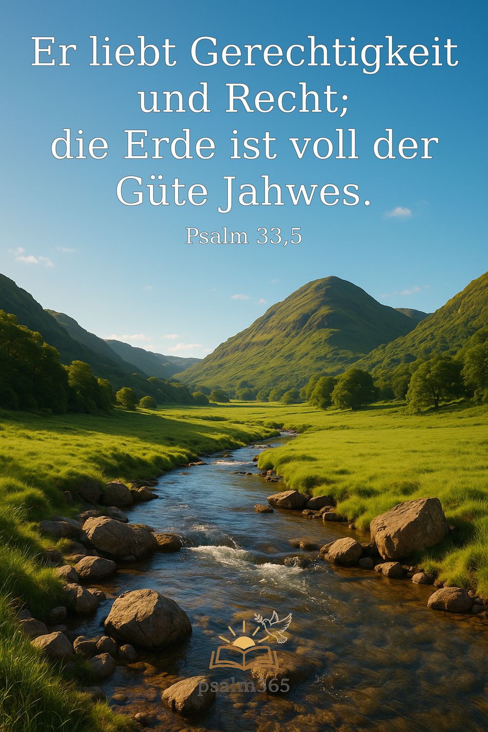 Psalm 33,5 — KI-generiertes Bild