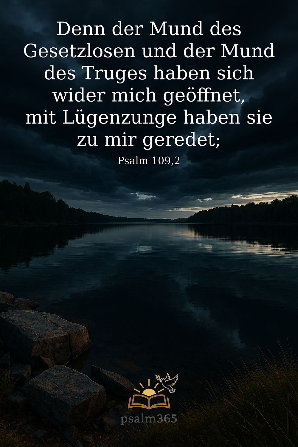 Psalm 109,2 — KI-generiertes Bild