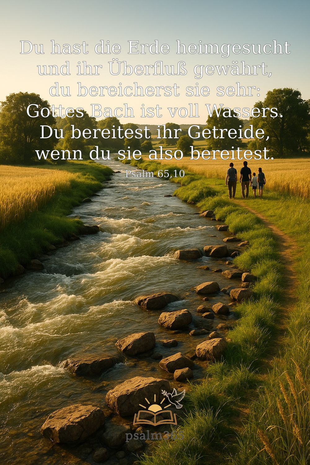 Psalm 65,10 — KI-generiertes Bild