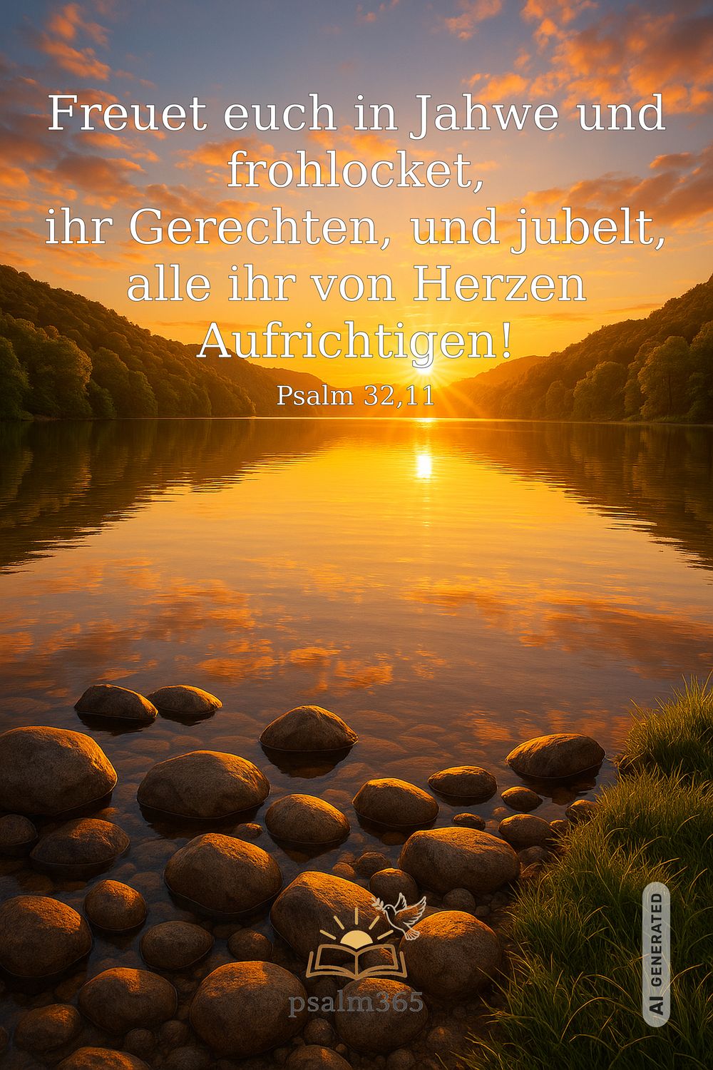 Psalm 32,11 — KI-generiertes Bild