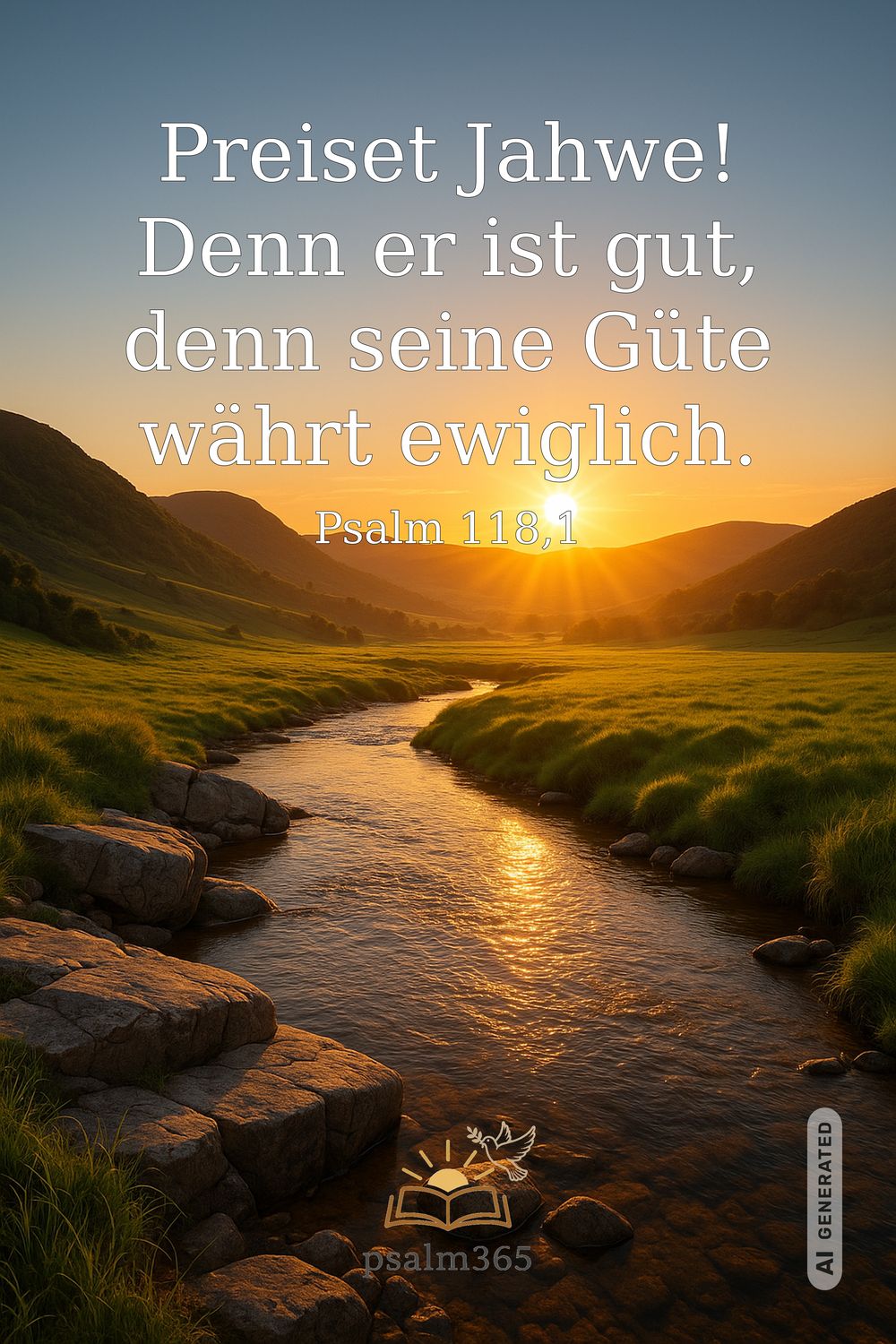Psalm 118,1 — KI-generiertes Bild