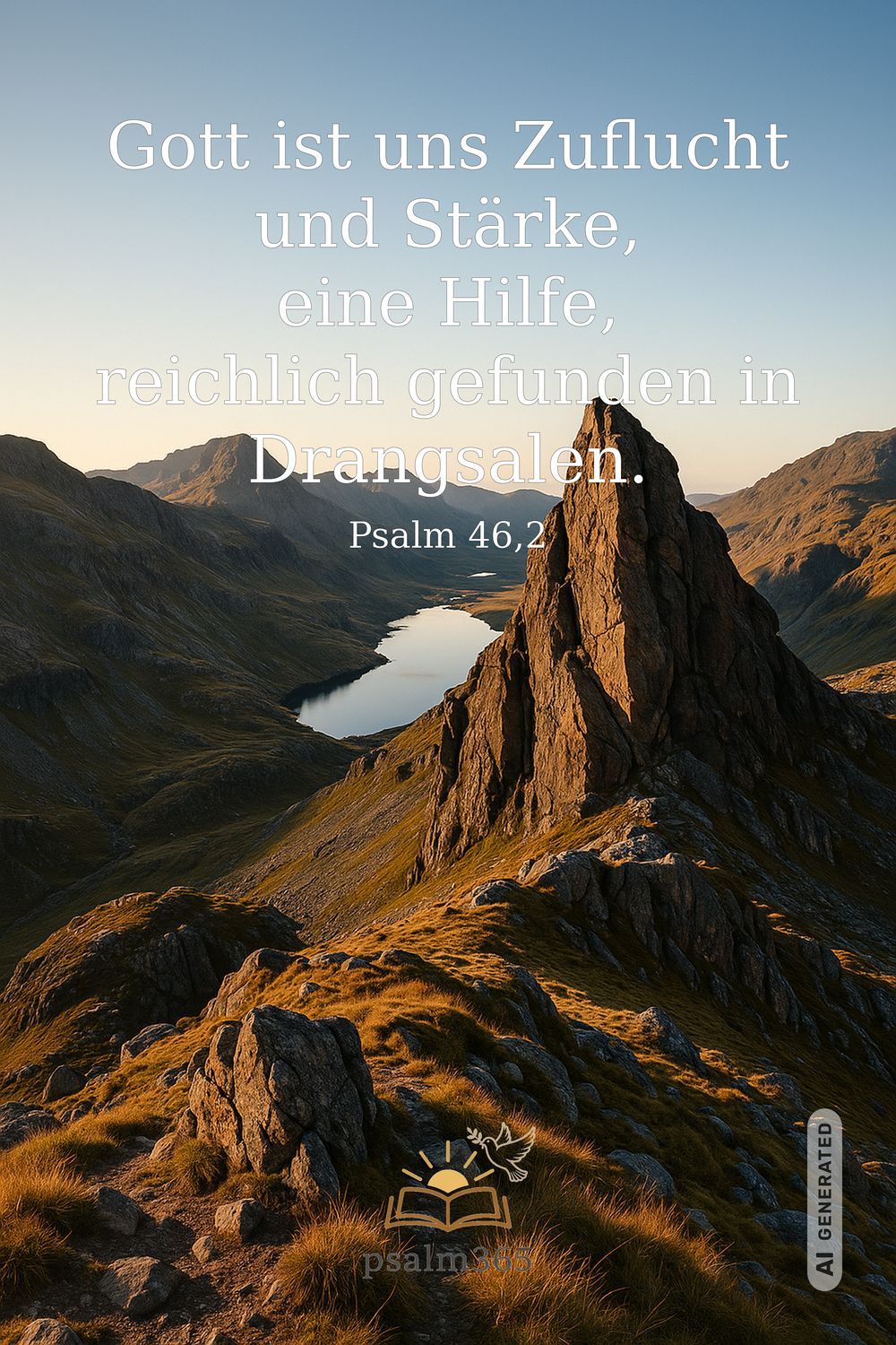 Psalm 46,2 — KI-generiertes Bild