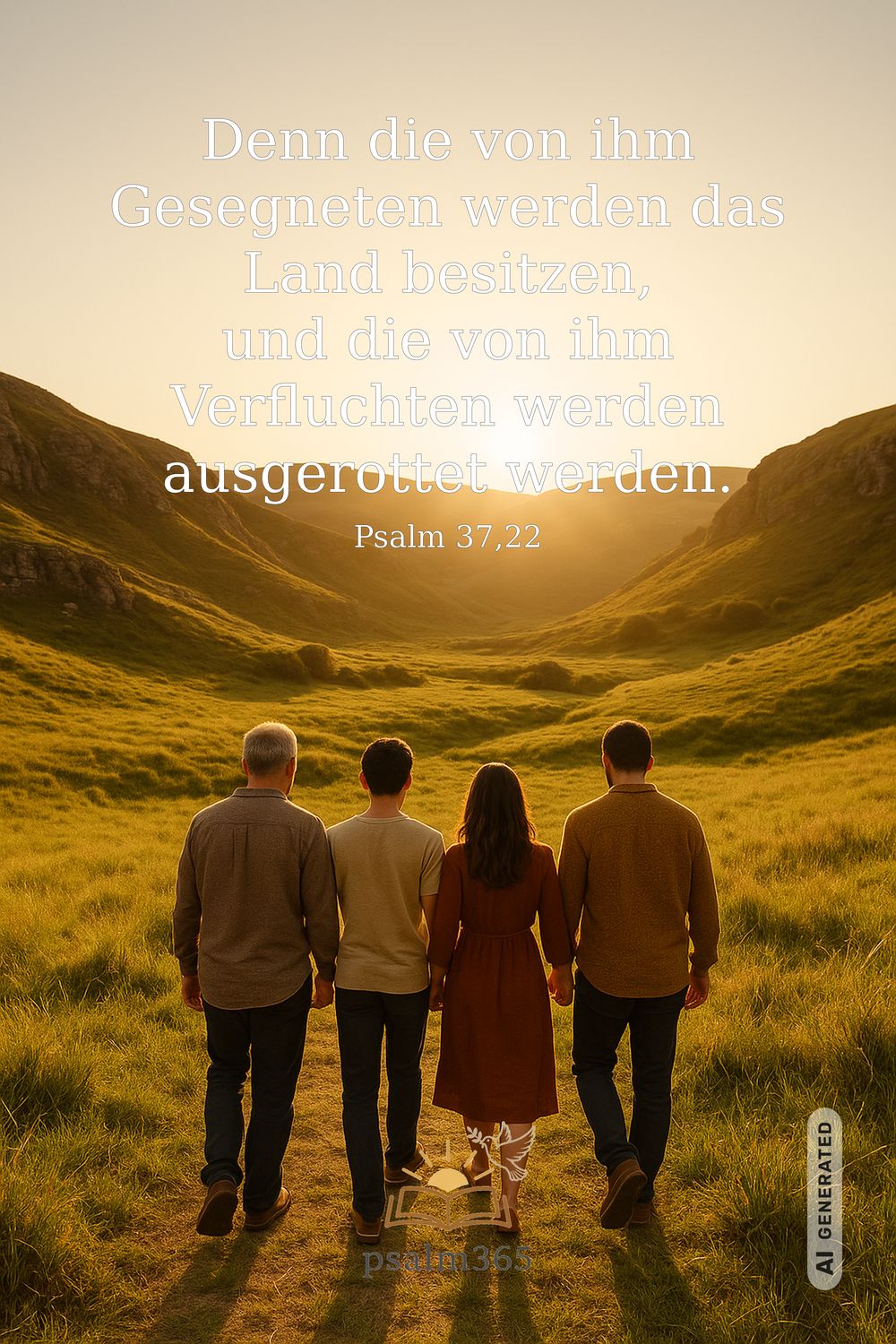 Psalm 37,22 — KI-generiertes Bild