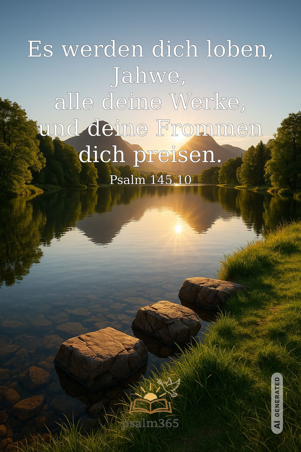 Psalm 145,10 — KI-generiertes Bild