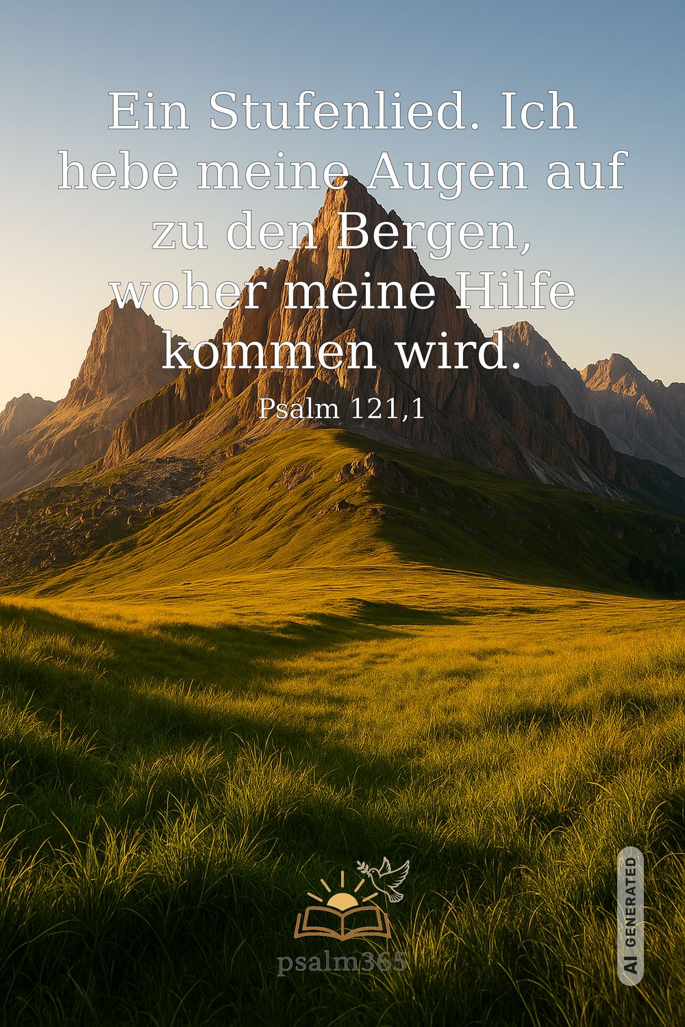 Psalm 121,1 — KI-generiertes Bild