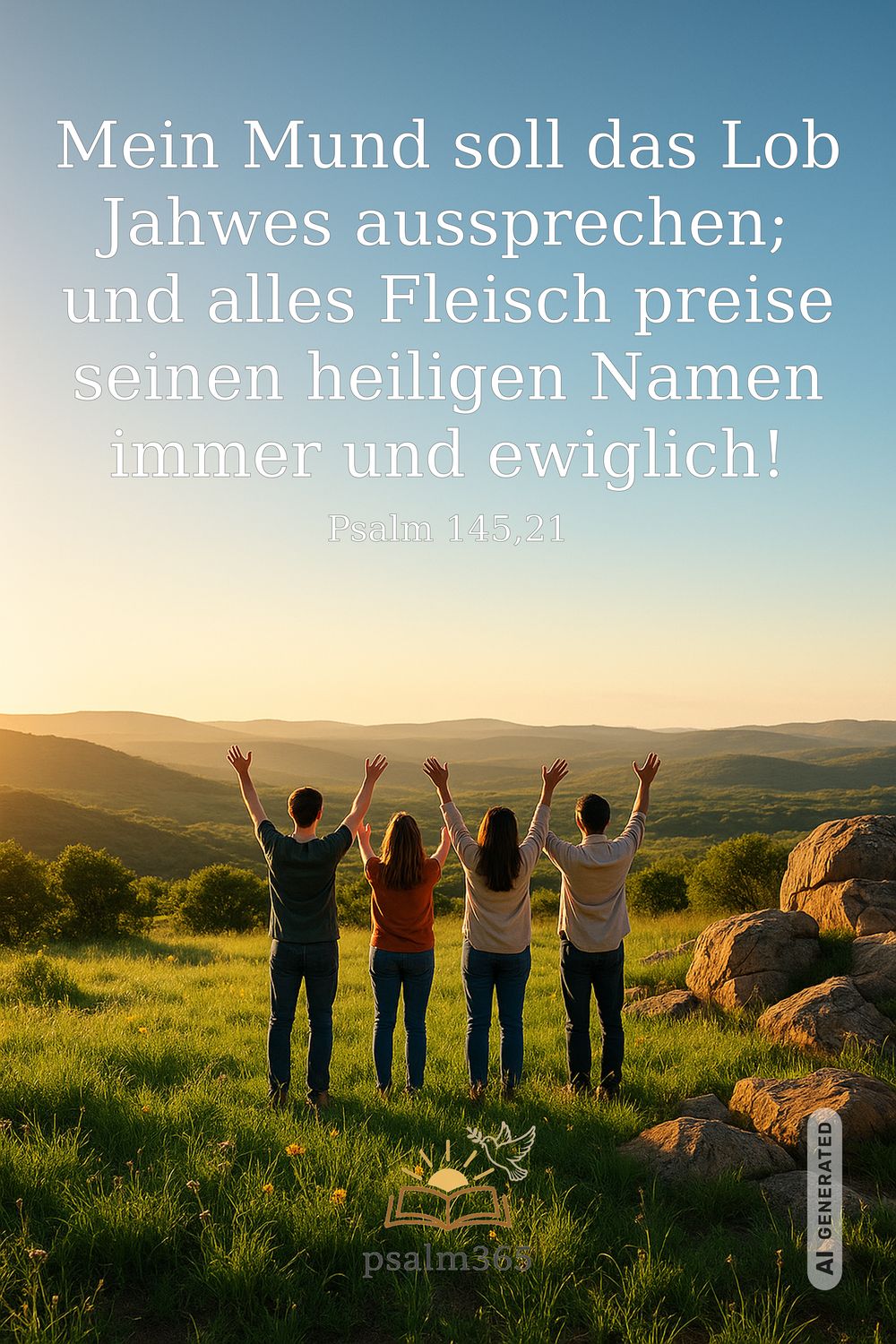 Psalm 145,21 — KI-generiertes Bild