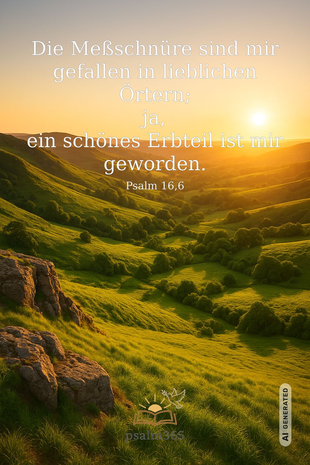 Psalm 16,6 — KI-generiertes Bild