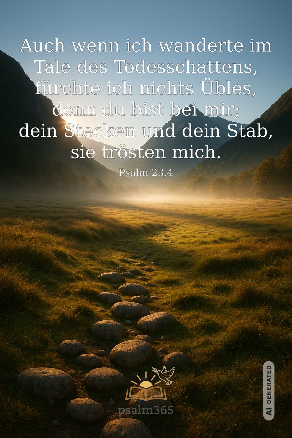 Psalm 23,4 — KI-generiertes Bild