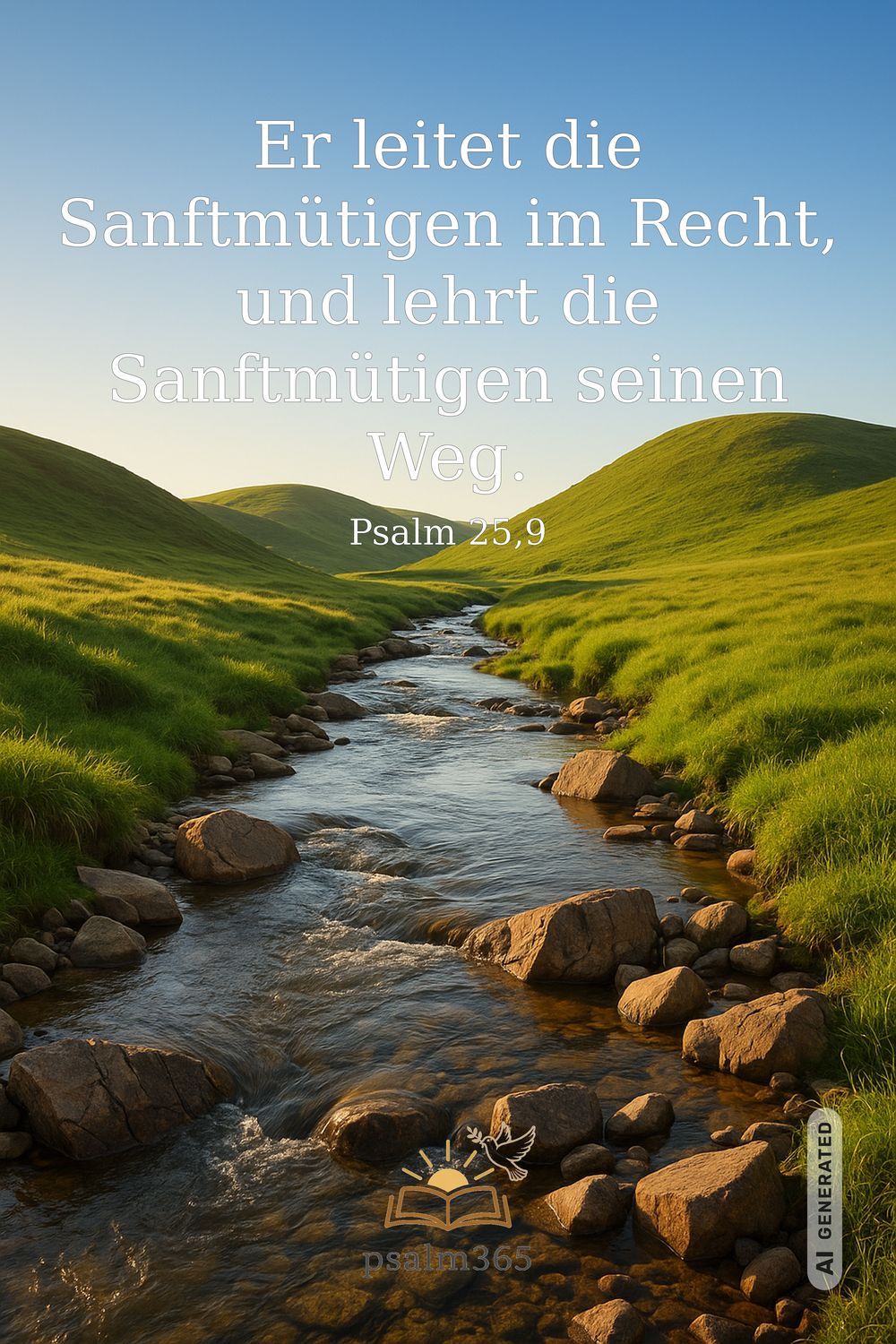 Psalm 25,9 — KI-generiertes Bild