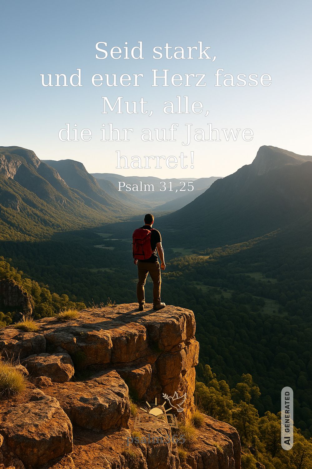 Psalm 31,25 — KI-generiertes Bild